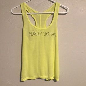 Yellow Aspire Workout Tank
